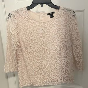 H&M Lace Long Sleeve Top